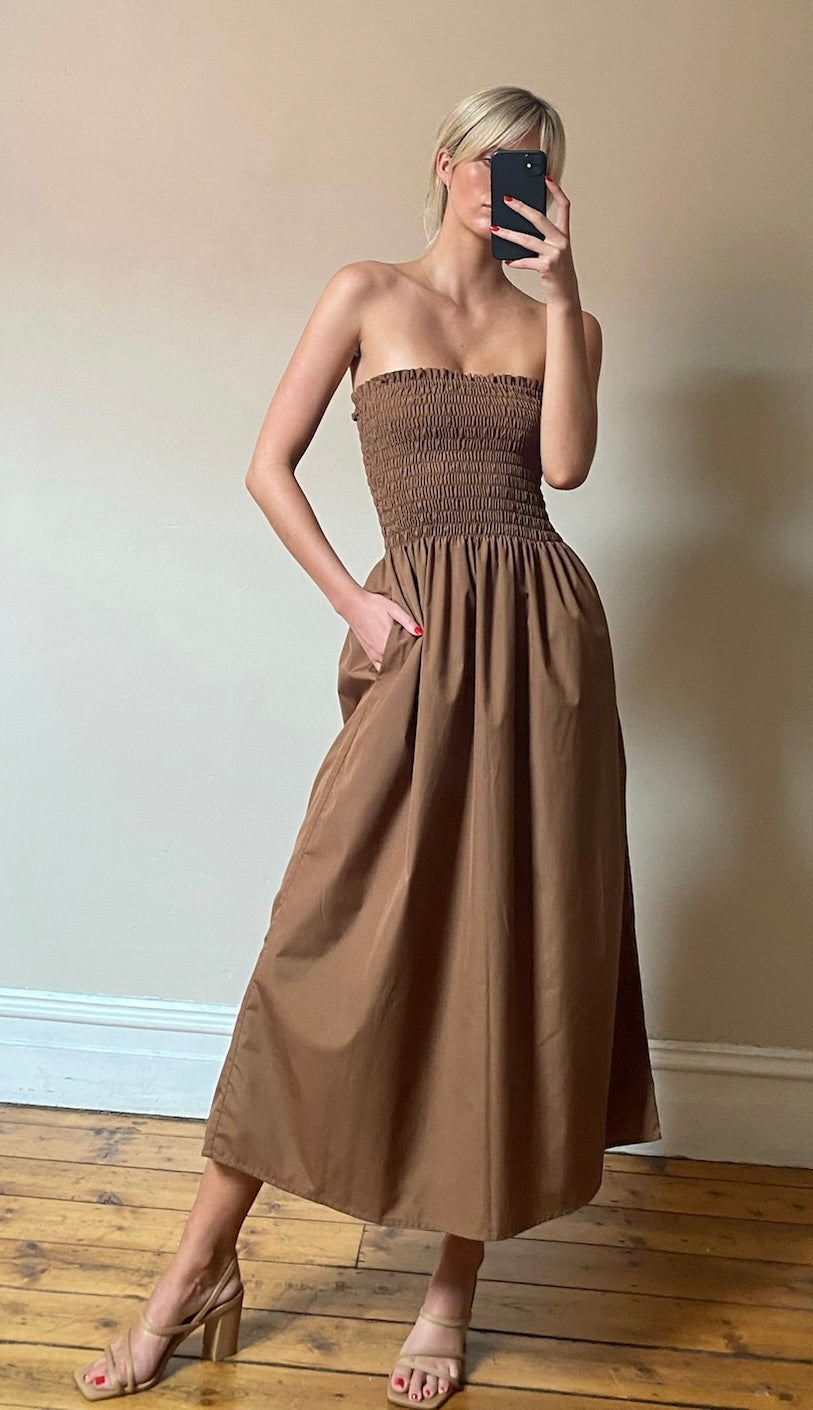 Ava Dress - Brown