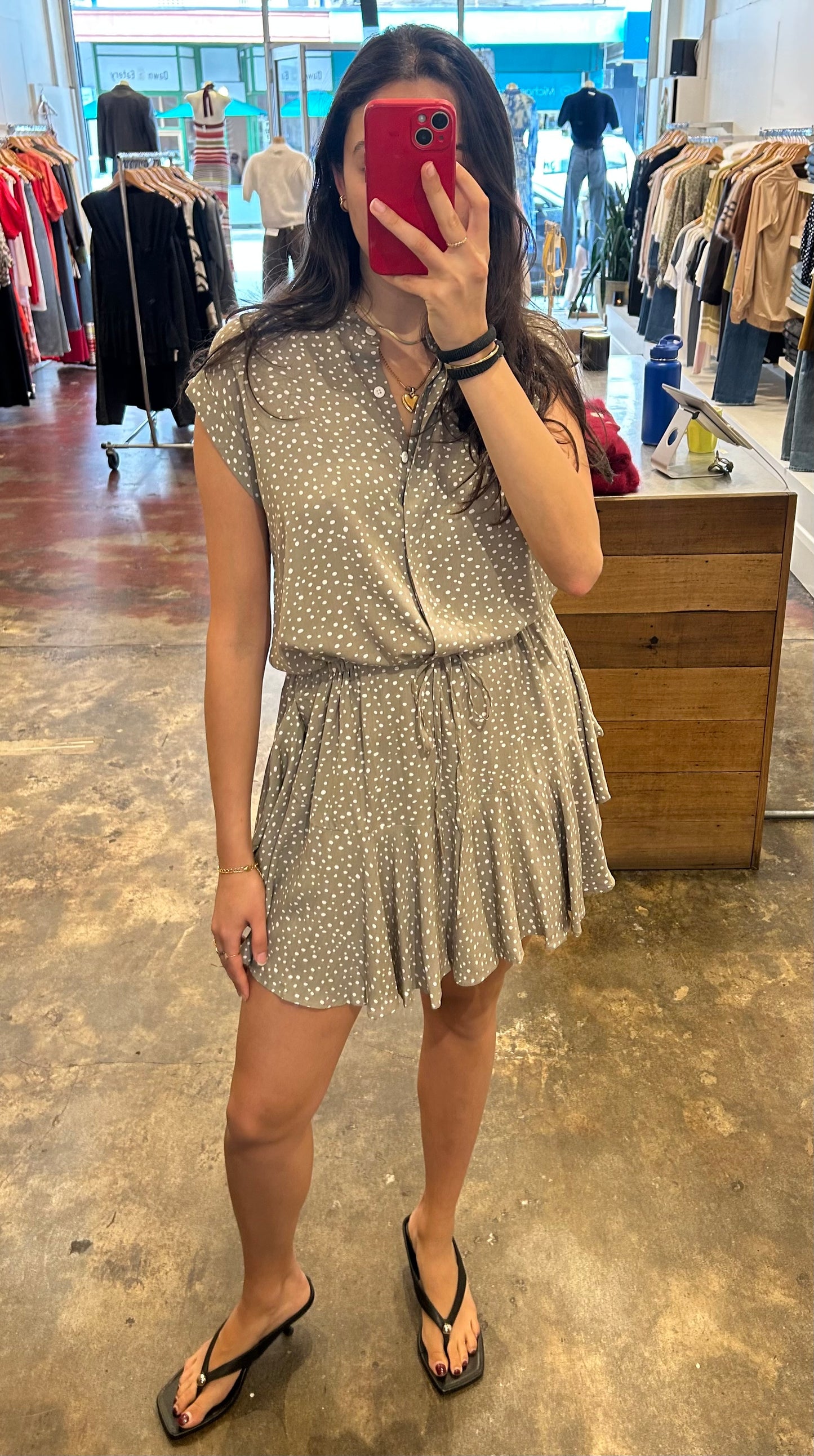 Movida Dress - Green Dot