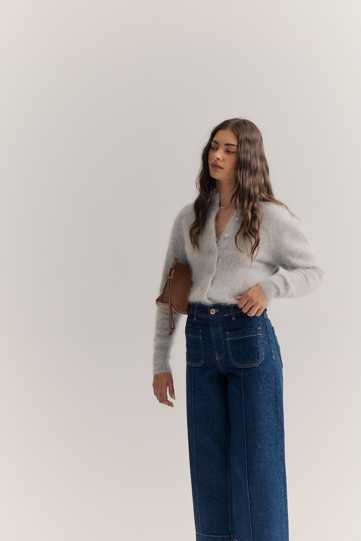 Bella Cardigan - Light Grey