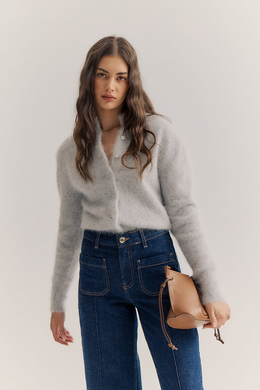 Bella Cardigan - Light Grey