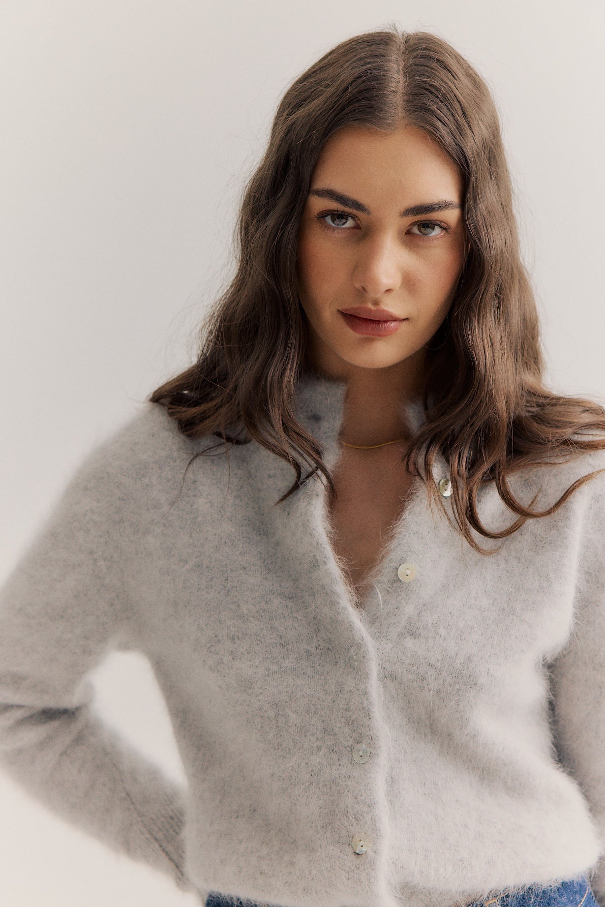 Bella Cardigan - Light Grey