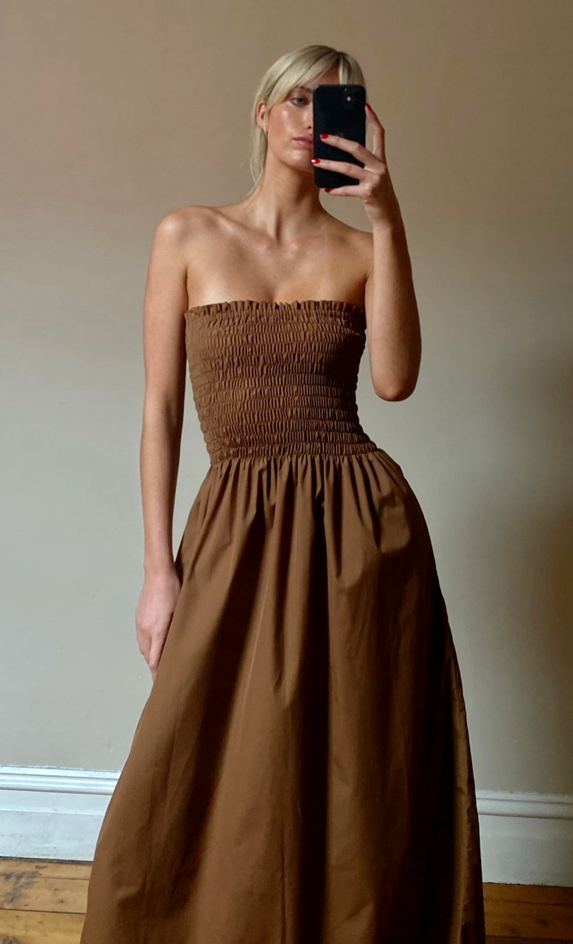 Ava Dress - Brown
