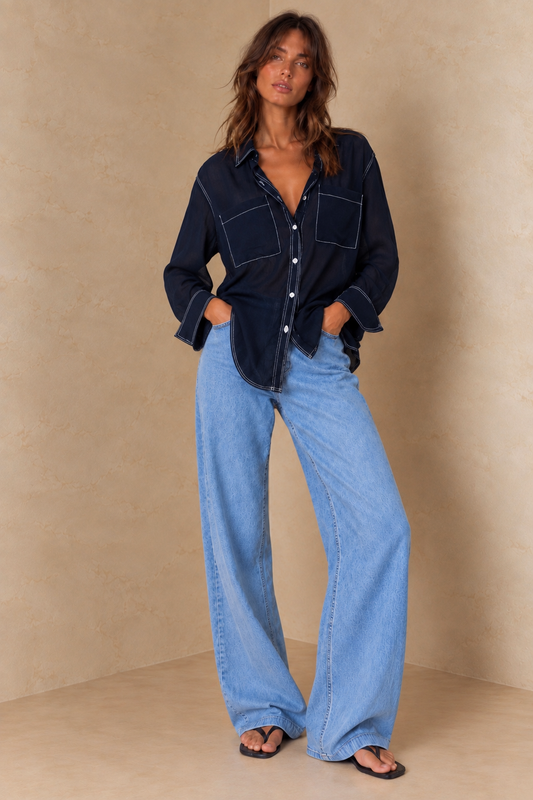 Faye Shirt - Navy