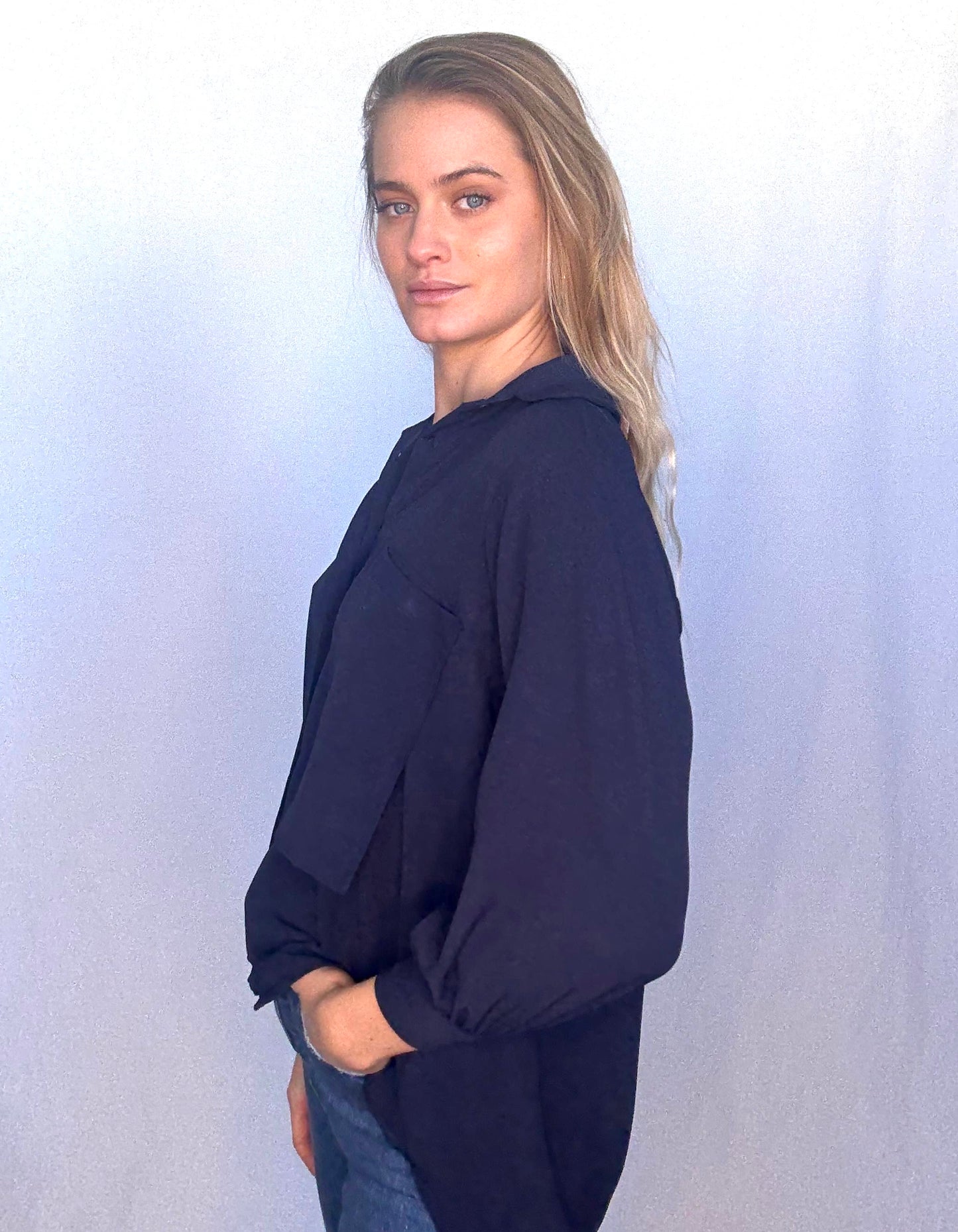 Grace Shirt - Navy
