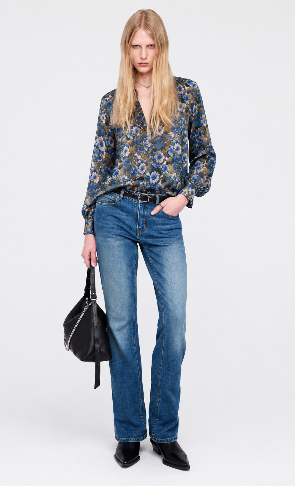 Sydney Blouse - Floral blue