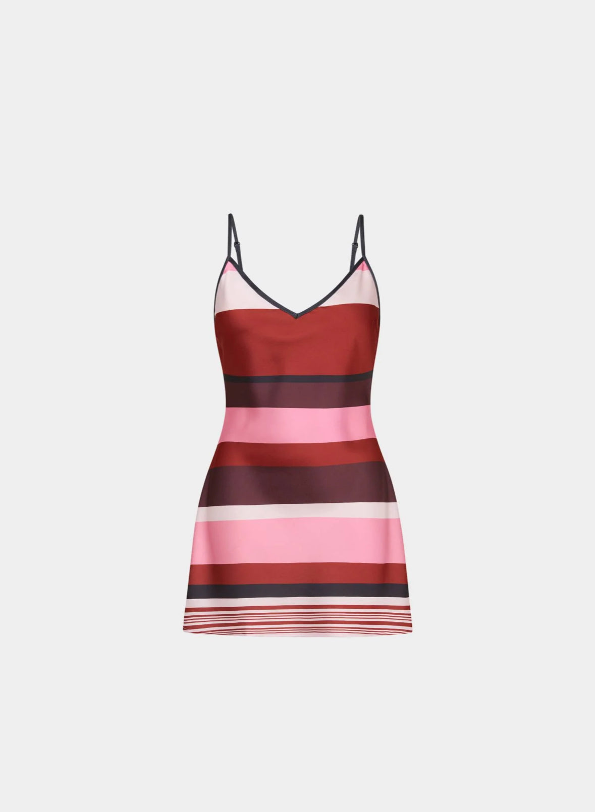 Bias Mini Dress - Fuchsia Stripe