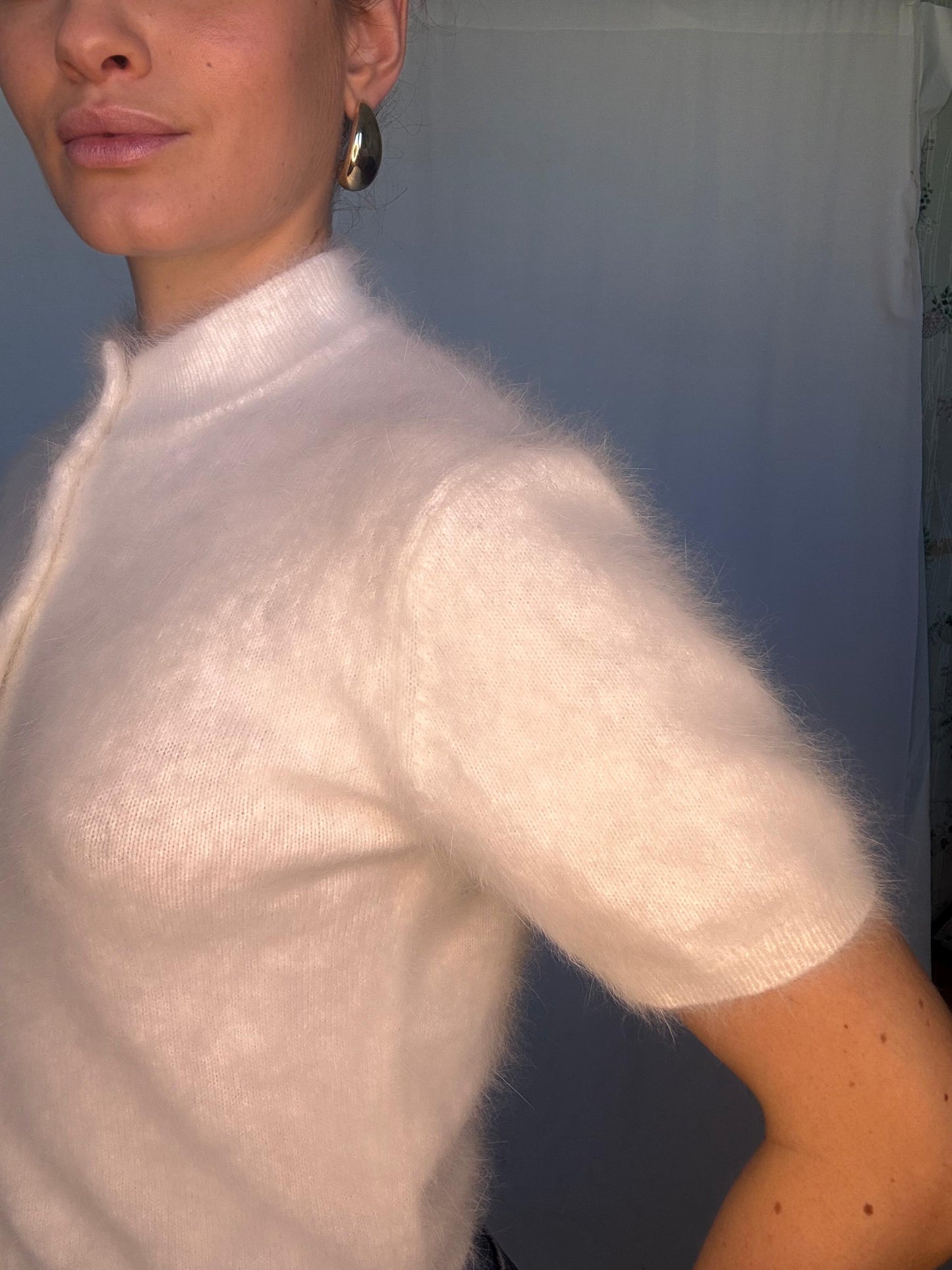 Claudia Short Sleeve Cardigan - Snow