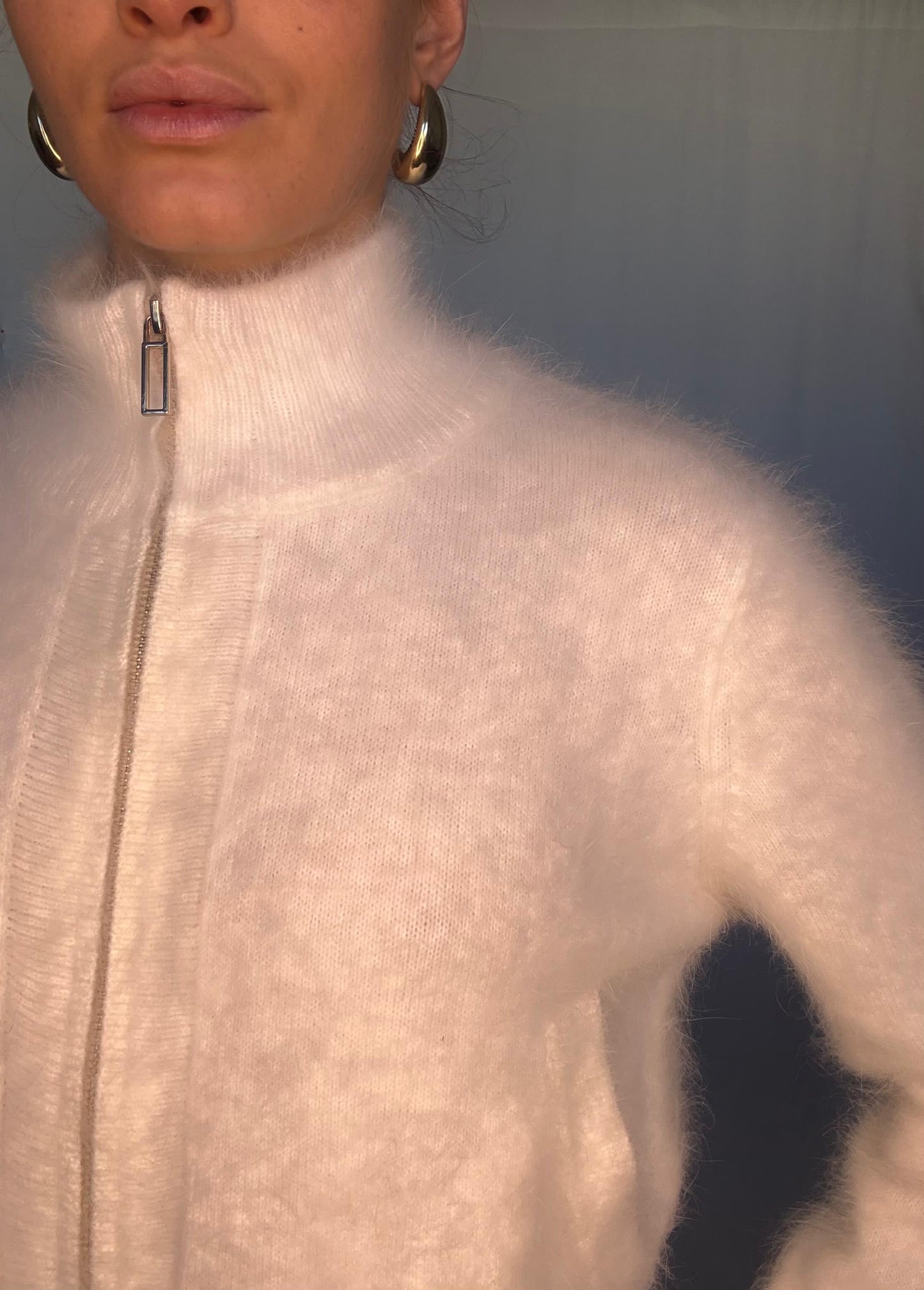 Felix Zip Cardigan - Snow