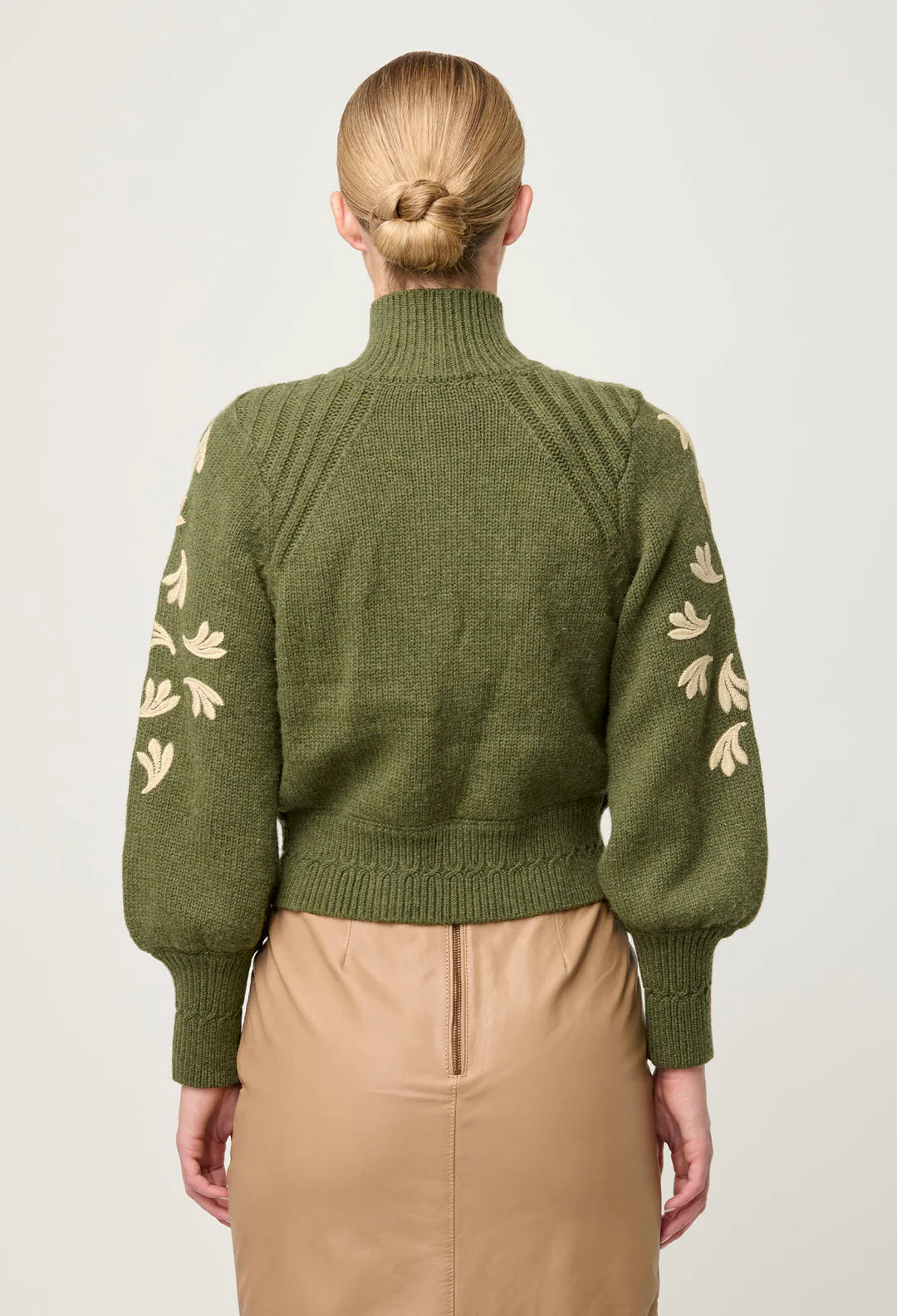 Carmela Embroidered Knitted Bomber