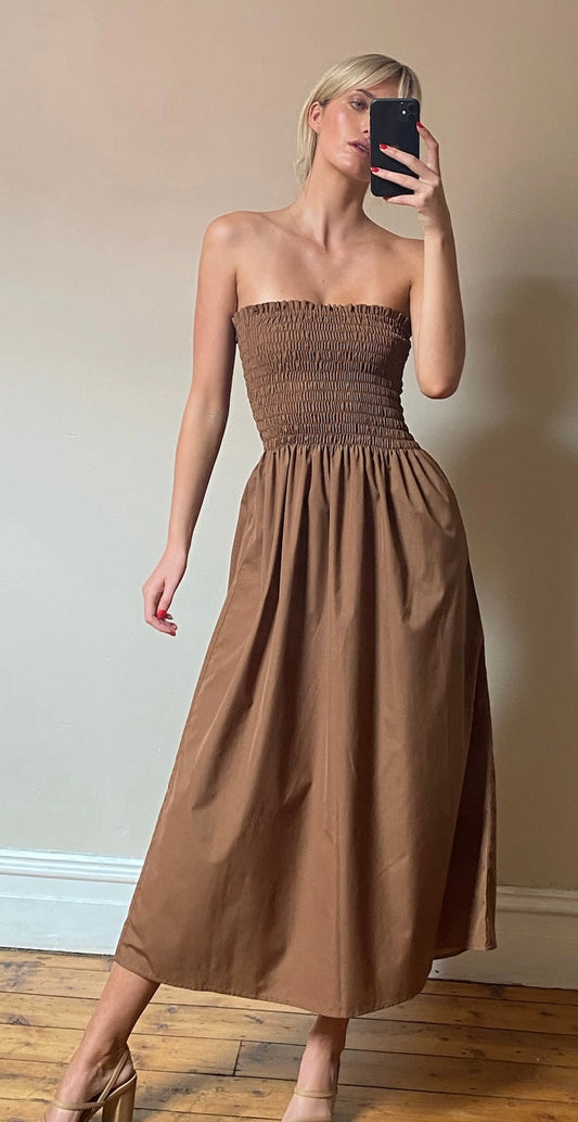 Ava Dress - Brown
