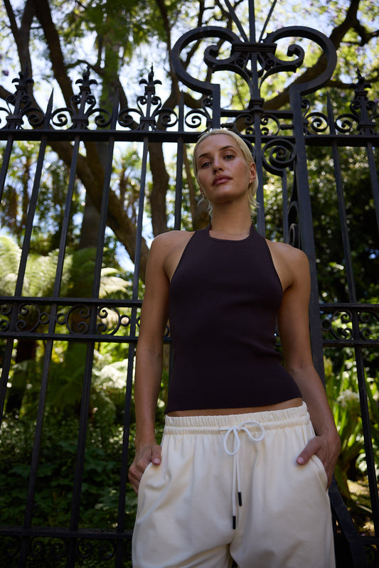 Venice Halter Top - Chocolate
