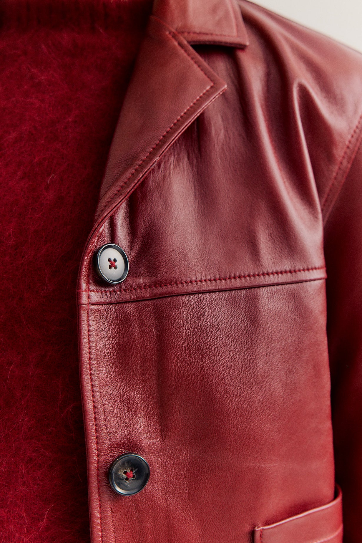 Clara leather Jacket - Merlot