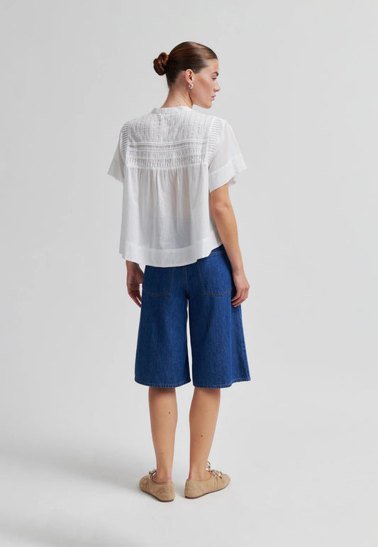 Maise SS Blouse - White