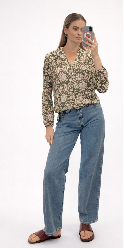 Samantha Shirt - Rose Green