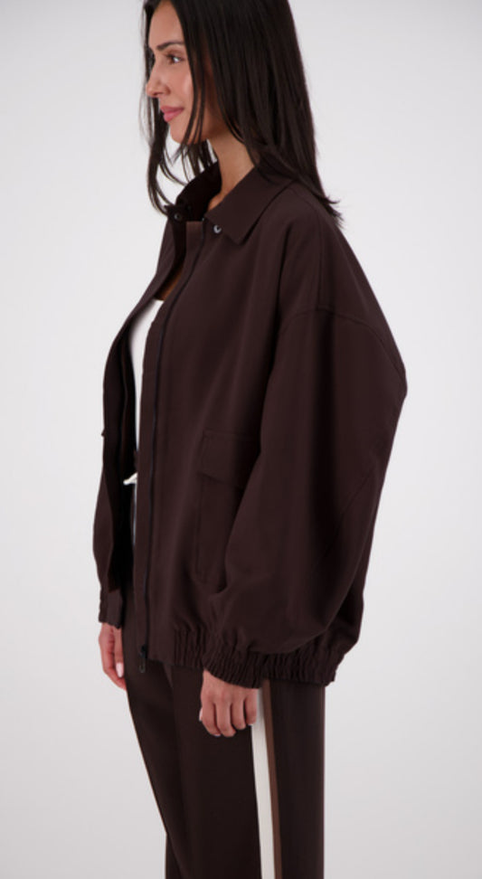 Ischia Bomber Jacket Dark Brown