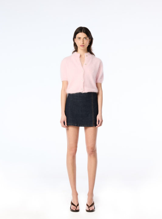 Claudia Short Sleeve Cardigan - Rose Water