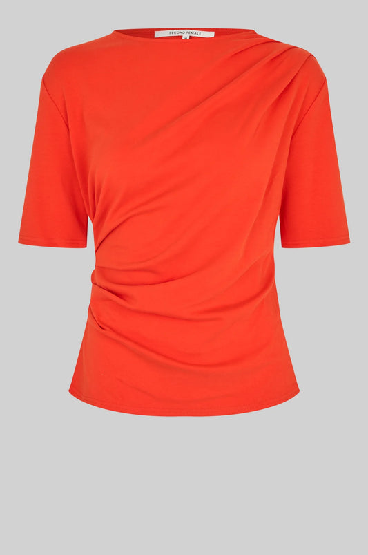 Ulina Drape Tee - Poinciana