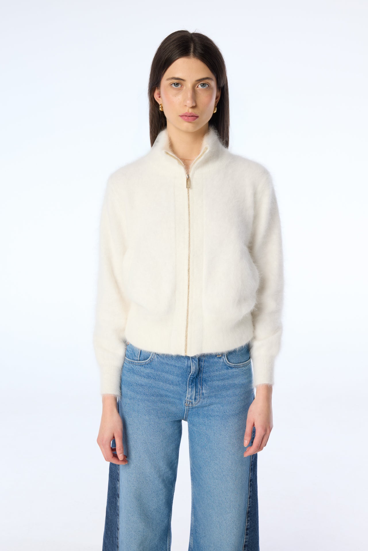 Felix Zip Cardigan - Snow