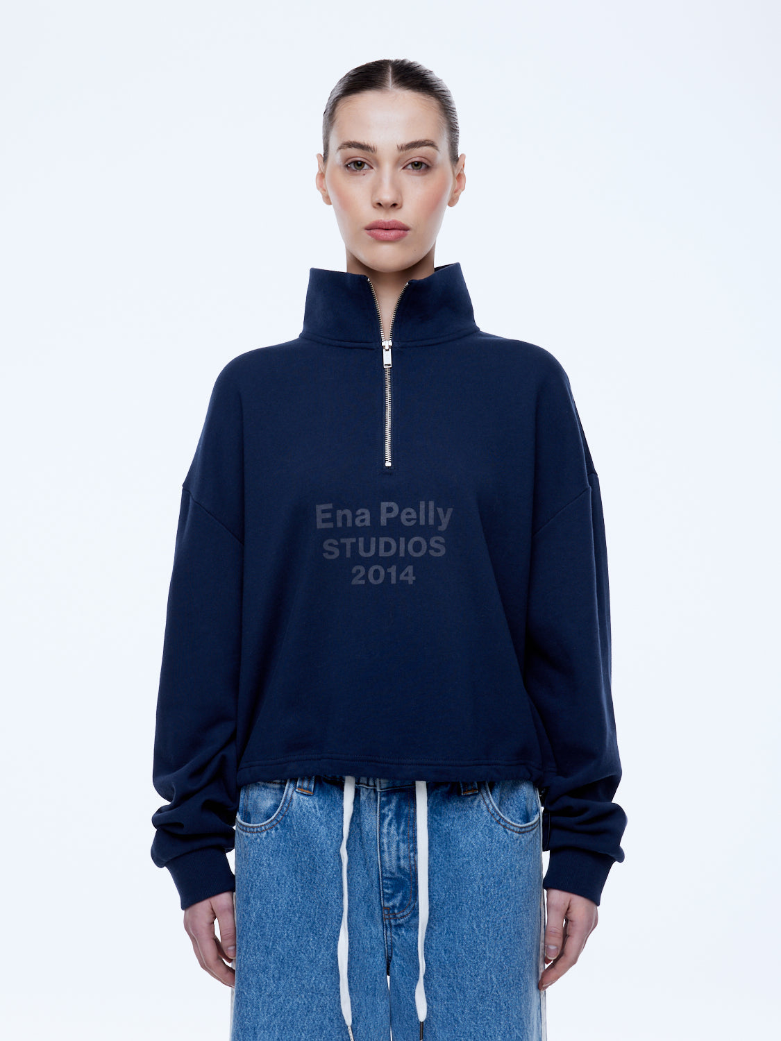Kenzie 1/4 Zip Jumper - Navy