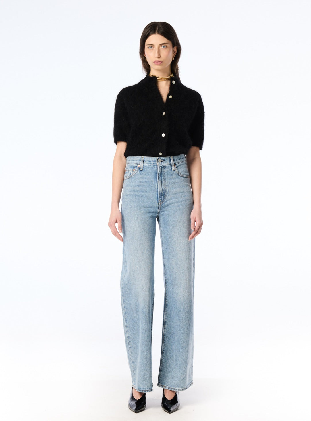 Claudia Short Sleeve Cardigan - Black