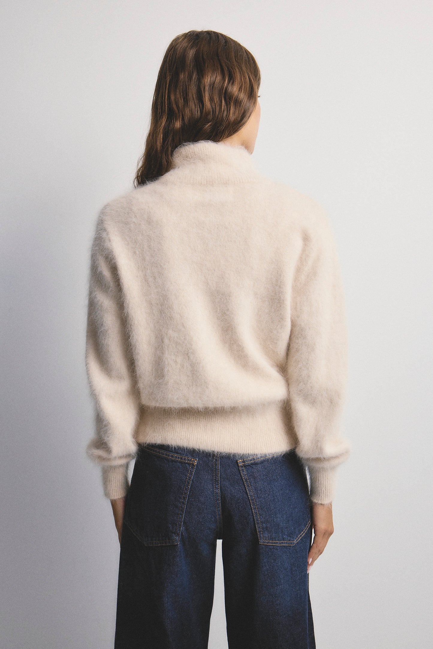 Felix Zip Cardigan - Oatmeal