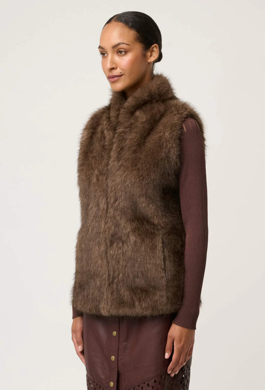 Hazel Faux Fur Vest
