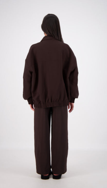 Ischia Bomber Jacket Dark Brown