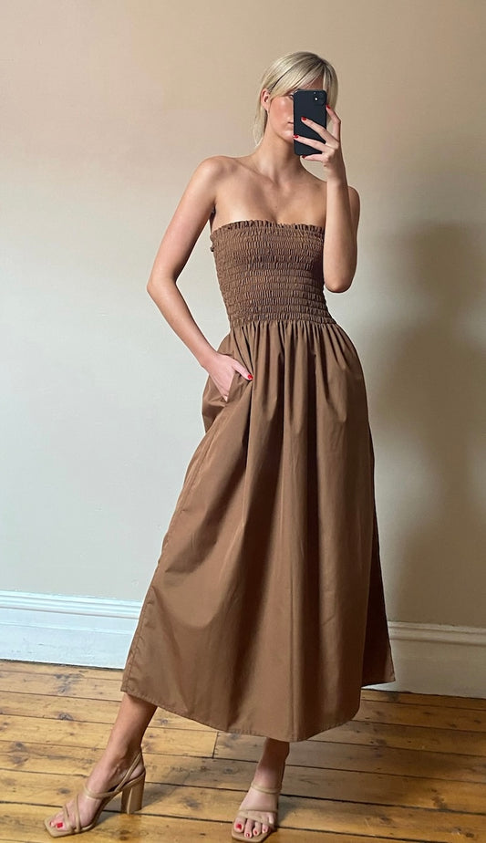 Ava Dress - Brown