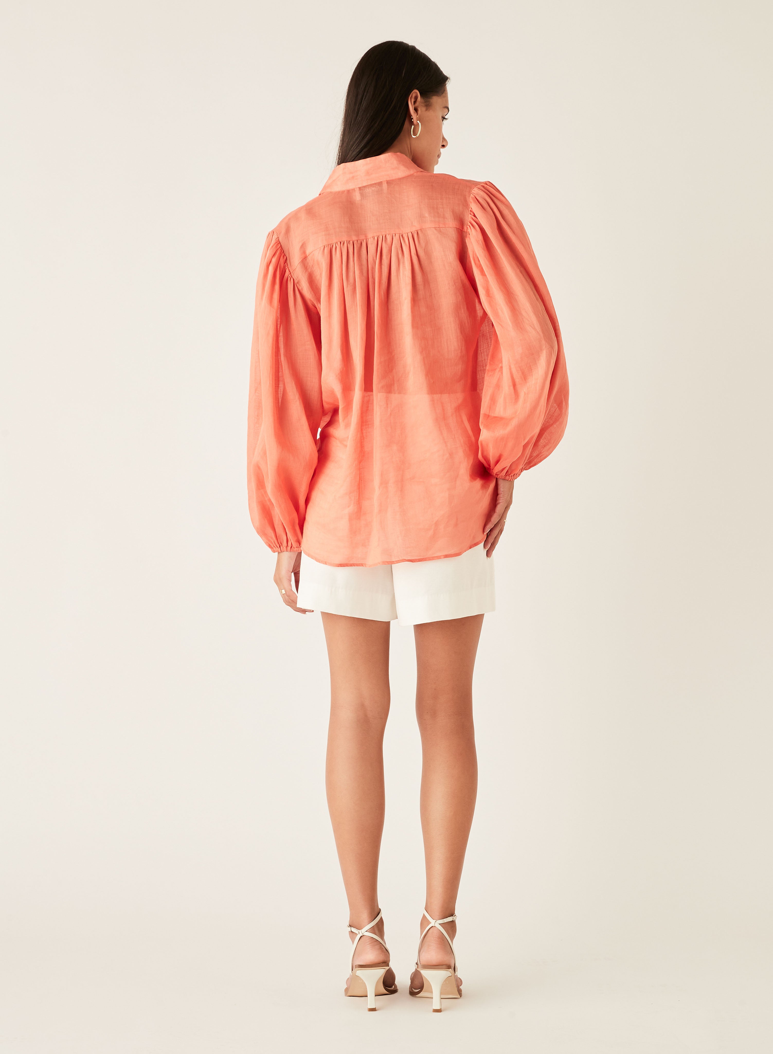 Palms Blouse - Blood Orange