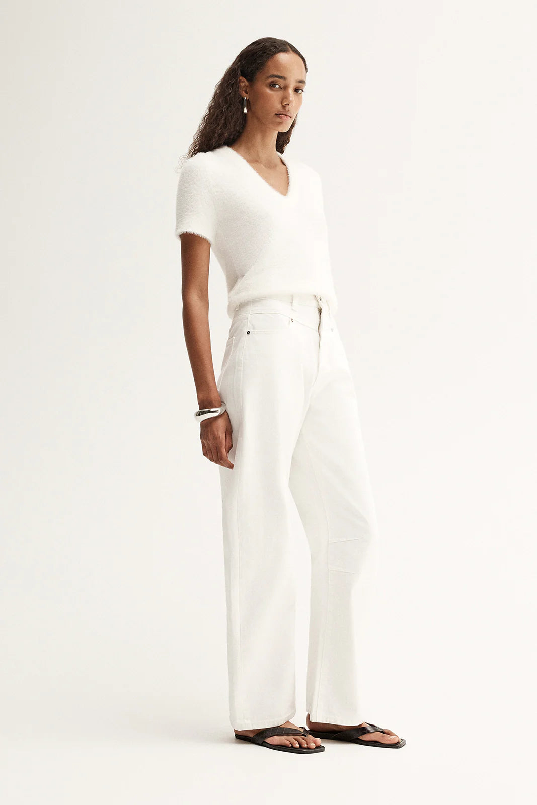 Landon Knit Top White