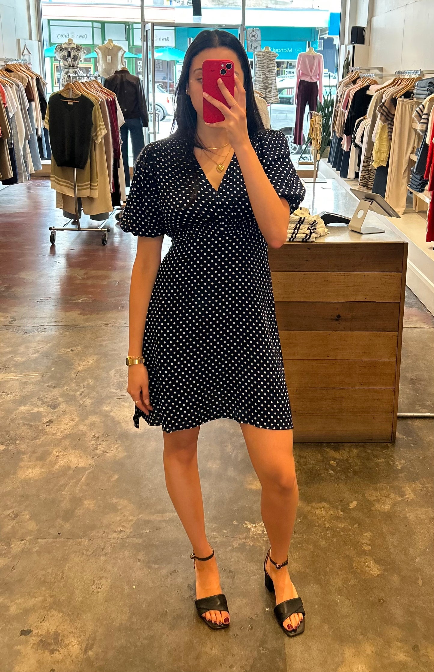 Tia Dress Mini - Polka Dot
