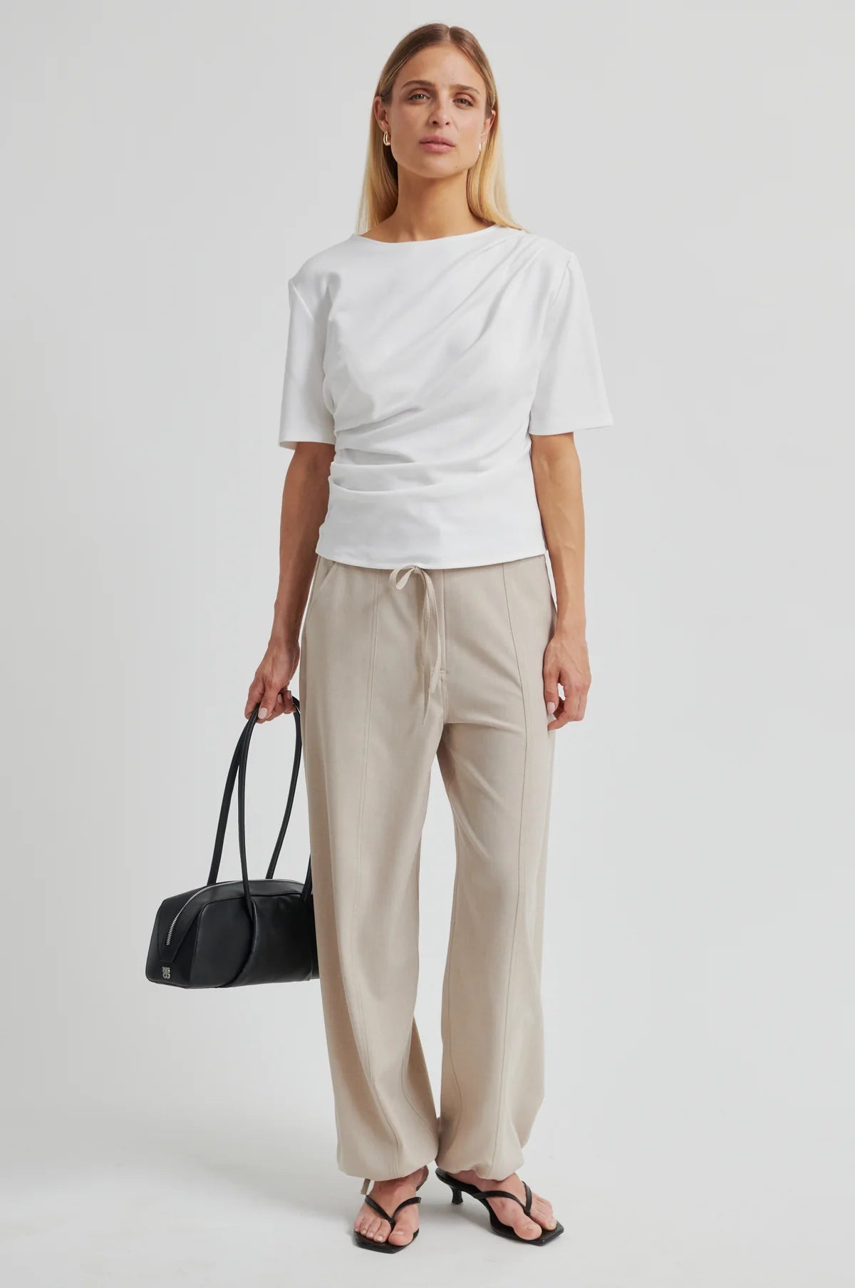Ulina Drape Tee - white