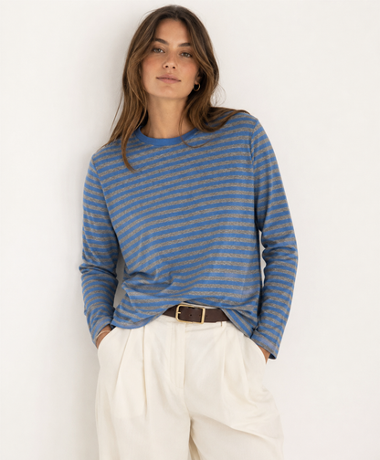 Athena Long Sleeve Tee - Stripe