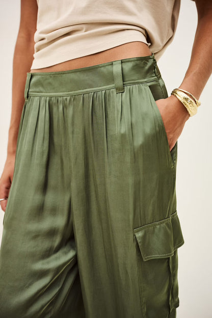 Celia Flowy Cargo trousers - Kaki