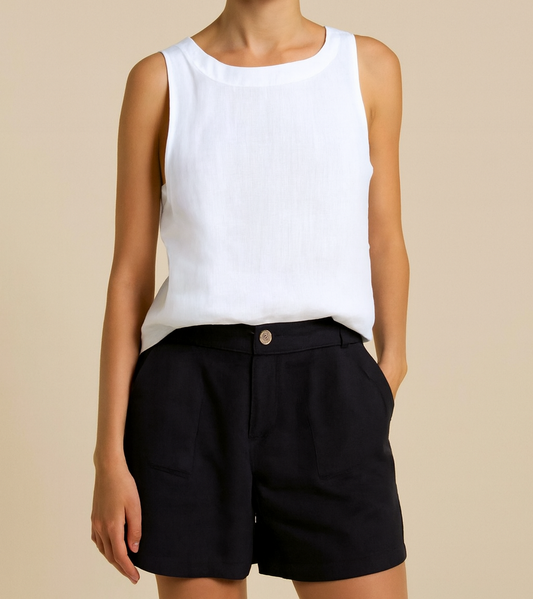 Jude Linen Short Black
