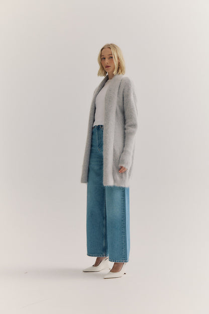 Sophia Cashmere Cardigan - Light Grey