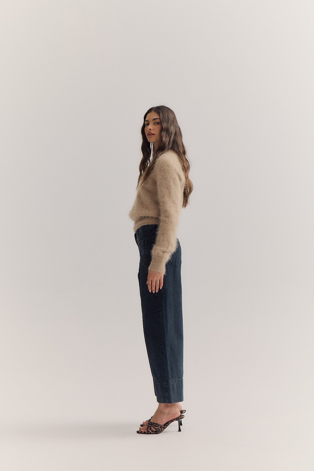 Pia Cropped Knit - Latte