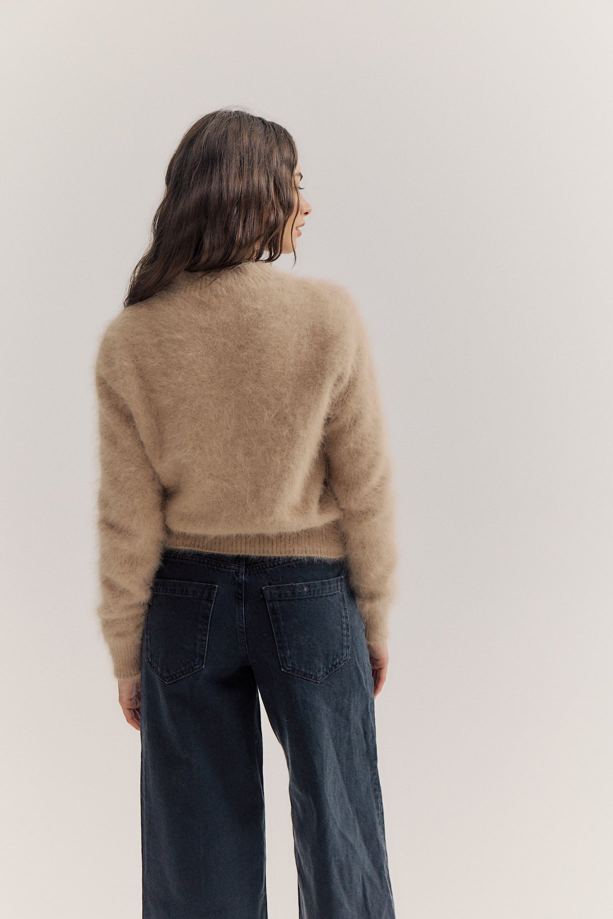 Pia Cropped Knit - Latte