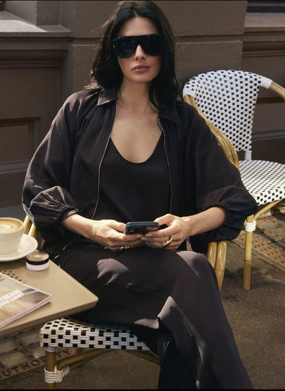 Mercer Bomber Jacket - Dark Brown