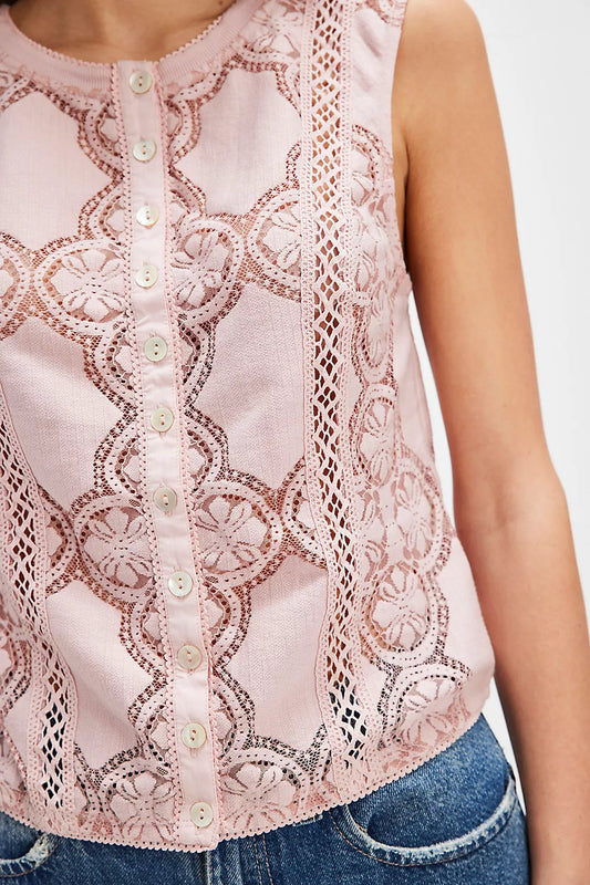 Jae Sleeveless Top - Mauve