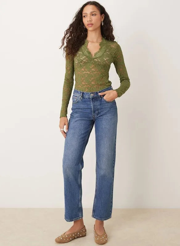 All Day Lace Top - Green