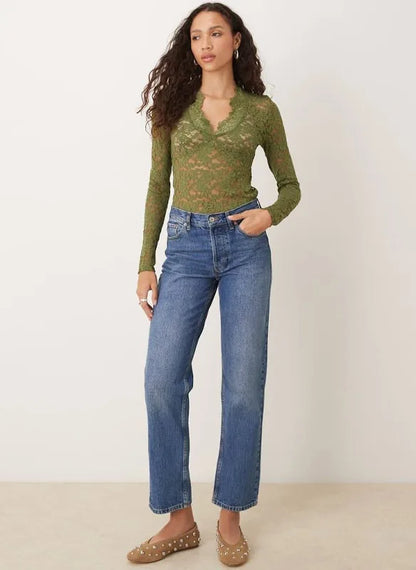 All Day Lace Top - Green