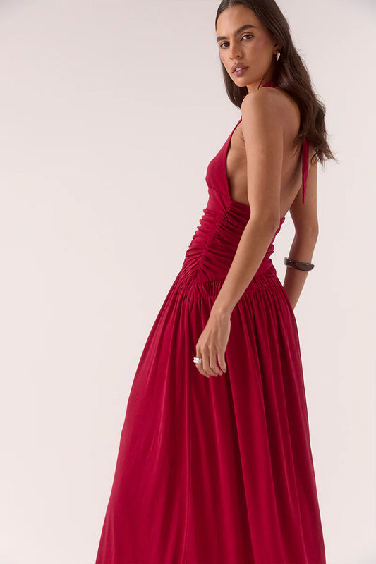 Alora Maxi Dress - Raspberry