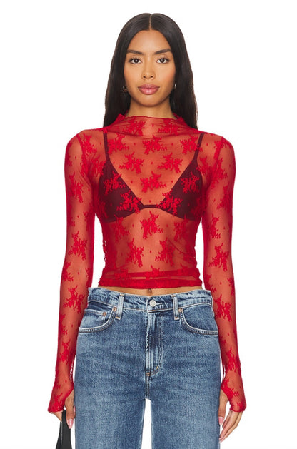 Lady Lux Layering Top - Red Racer