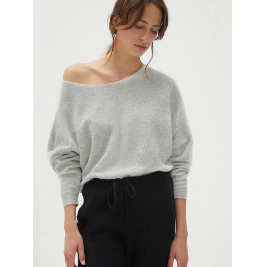 Dam225 Boat Neck Knit - Grey