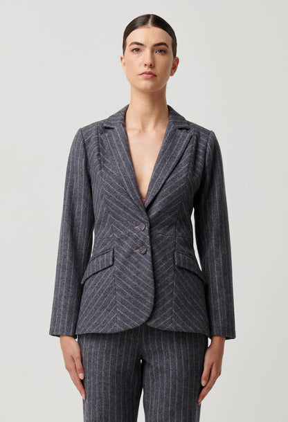Oaklyn Chevron Stripe Blazer