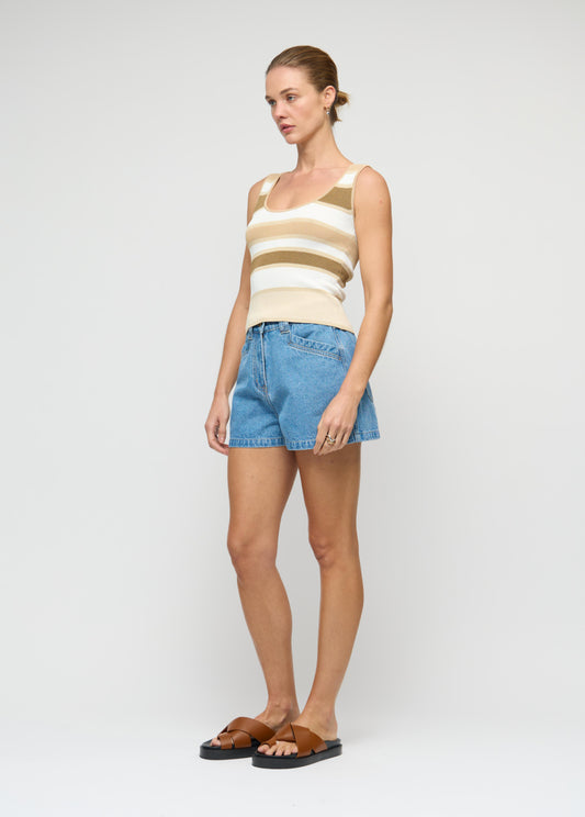 Cortina Striped Knit Tank