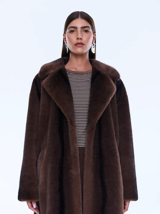 Nova Longline Faux Fur Jacket