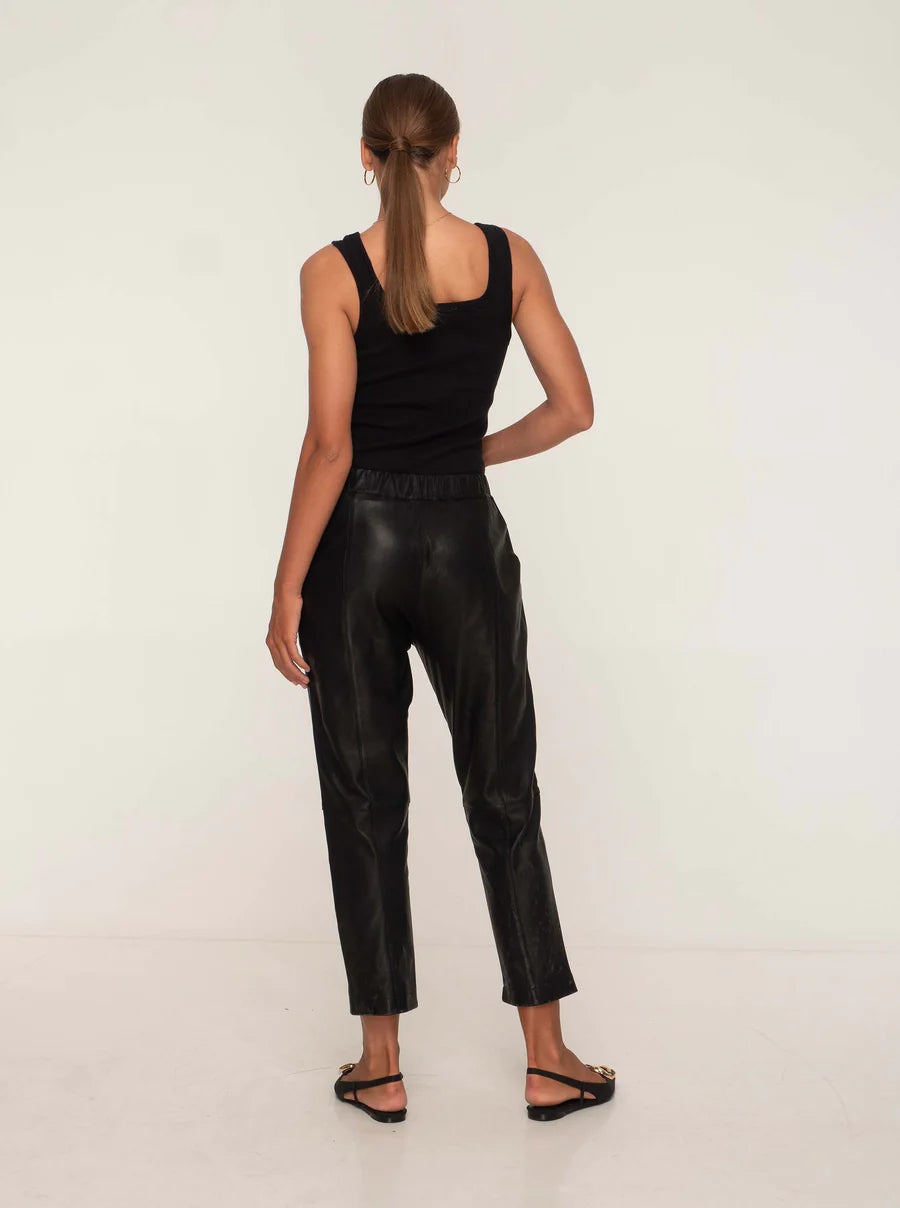 Bianca Leather Jogger Pants