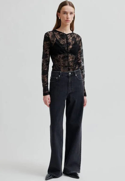 Social Lace Long Sleeve Top